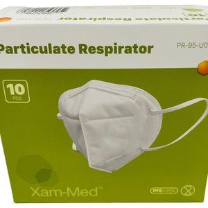 Xam-Med PR-95-U001 PFE 95% N-95 Particulate Respirators, 10 Pack